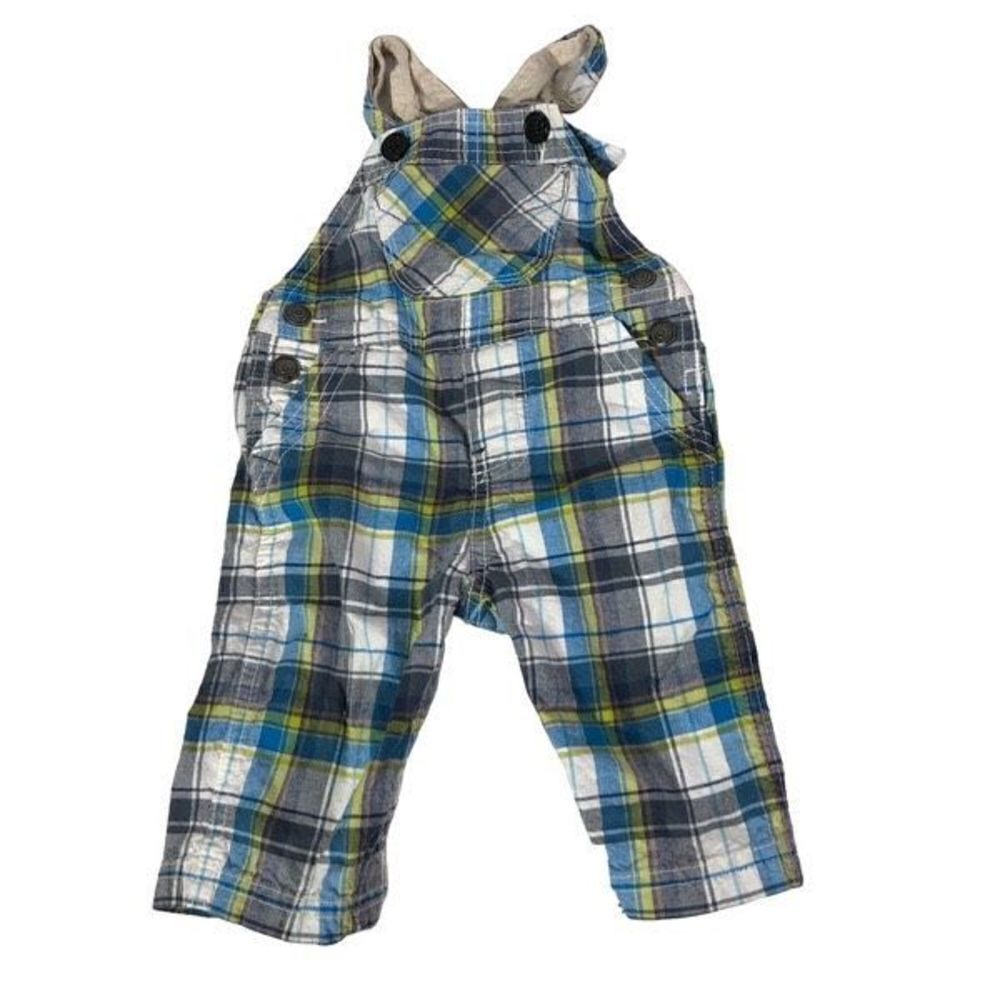 Genuine Baby from Oshkosh Overall Salopette Bib Plaid Jumper Size 6M